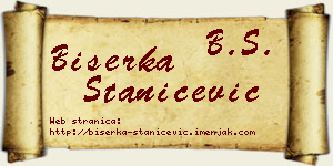 Biserka Stanićević vizit kartica